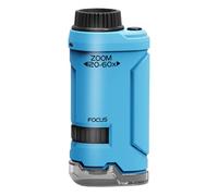 Pocket Microscope - Adjustable 60X-120X Magnification, Intelligent LED Lighting System, Adjustable Small Science Lab Tool | Kids Microscope, Portable Handheld Student Explorer Toy 11x5x14cm 150g 1PC