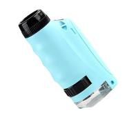 Pocket Microscope for Children PVC+PP - Mini Portable Microscope, Integrated LED Light | Scientific Toy STEM Experiments Laboratory Learning, 60X-120X Magnification for School Home King