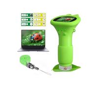 Pocket Microscope for Kids: 1000X Magnifying Glass with Slides for Photo and Video - Portable Science Kits STEM Outdoor Toys - Christmas/Birthday Gifts for Girls Boys Ages 3-12