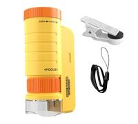 Pocket Microscope - High-Definition 60-200x Focusing Handheld Microscope | Portable Miniscope Kids | Educational Toys Ideal For Science Learning, Classroom Activities, Outdoor Exploration, And STEM Ed