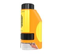 Pocket Microscope - Kids Beginner Handheld Microscope | Light Source Pocket Ḿicroscopes, Portable M̀icroscopes For 60x To 120x | LED Light Source M̃icroscopee, Handheld M̄icroscopee Scientific Kits