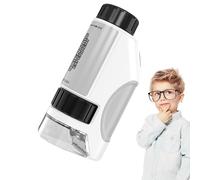 Pocket Microscope, LED Light Source Microscope for Beginners 60x to 120x - Improved Learning Experience, Educational Science Kit for Microbiological Observation, the