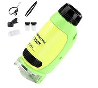 Pocket Microscope - Led Lighted Microscope Kit, Beginner Stem Science Tool with Portable Design, Small Educational Microscopes for Students, Preschool Science Projects, Biology Exploration