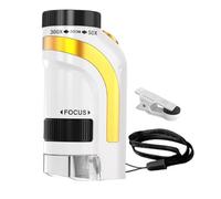Pocket Microscope - Mini Handheld Microscope, 50x-300x Magnification Portable Device | Engaging Learning Tool For Young Scientists, Suitable Option For Boys Girls Children Classroom Outdoor Birthday