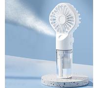 Pocket Mini Handheld Fans, USB Rechargeable Portable Misting Fan with 4 Adjustable Speed, Battery Operated Personal Mister Fan Spray Water Mist Fans for Outdoor Camping Travelling (White)