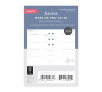 Filofax Minimal Week on Two Pages Diary Pocket 2025 Multilanguage