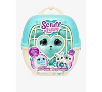 ScruffaLuvs Pet Scruffs Blue - Mystery Plush Toy, 7.5" Tall - Wash to Reveal 1 of 3 Rescue Pets: Puppy, Bunny, or Kitty - Includes 8.7" Deluxe Pet Carrier
