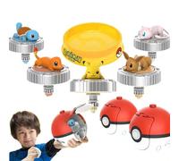 Pocket Monsters Pokemon Spinning Top Arena Figure Top Ball Battle Gyro Pikachu Charmander Squirtle Mew Eevee Elf Children Toy With box