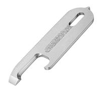 Pocket Multi Tool 9 in 1 Portable Stainless Steel Keyring Multitool Ultra-Slim Dime Multi-Tool for Gerber Keychain Multitool for Bottle Opener Spanner Imperial Ruler Pry Bar Gifts for Men Silver