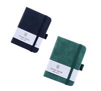 Pocket Notebook,2 Pcs Portable A7 Notebook Small Notebooks Pocket Size Mini Small Notepad Journal Diary for Travel Notebook Writing Notepad Mini for Office School Stationery Supplies（Black+Green）