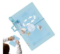 Pocket Notebook,5 Rings Transparent PVC Cover Refillable Loose Leaf Notebook - Manual Accounting Notebook for Adults Students Office Daily Records Scrapbooking