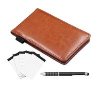 Pocket Notebook, PU Leather with Paper, 5.28x3.27 Inch | Small 3x5 Planner Notepad, 165g | Mini Journal for Students, Business, Travel, Office, School Daily Notes