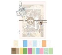 Pocket Notebook | Transparent PVC Cover with Refillable Loose Sheets 5 Rings, Journal Register Manual - for Home, School, Travel, Records, Planners, Travelers