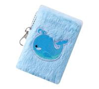 Pocket Notepad - 10.5x7.5cm Cute Plush Cover Journal | Small Note Book Journaling Supplies Diary | For Kids Students Women | Mini Writing Notepad For School College Office Travel
