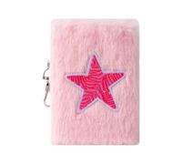 Pocket Notepad - 10.5x7.5cm Cute Plush Cover Journal | Small Note Book Journaling Supplies Diary | For Kids Students Women | Mini Writing Notepad For School College Office Travel