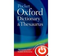 POCKET OXFORD DICTIONARY & THESAURUS by Oxford Languages Hardback Self Help