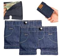 Pocket Pants Mini Jeans Wallet Funny Folding Card Holder with Card Slots for Women Slim Compact Travel Purse, Portable Retro Pants Style Wallets for Cards Keys orCash, Small Travel Wallet