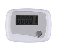 Pocket Pedometer - Mini Step Counter 4.8x3.5x2.2cm | ABS Lightweight 13G Black or White | Digital Activity Tracker Compact Step Counter for Daily Walking, Running, Jo