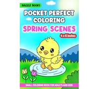 Pocket Perfect Coloring-Spring Scenes | A Small Coloring Book For Adults and Kids | Bold and Easy Designs | Easy-To-Carry Mini Travel Size (Pocket ... Coloring Books for Adults and Kids On-the-Go)