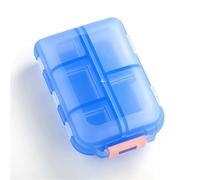 Pocket Pharmacy Travel Pill Case with Optional Medicine Stickers Labels Box Pill Organizer(Blue)