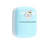 Pocket Photo Printer, Wireless Portable Thermal Printer Multifunctional Inkless 200dpi Resolution Rechargeable for Learning Assistance (Blue)