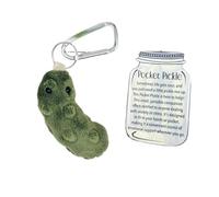 Pocket Pickle Sensory Comfort Toy, Emotional Support Pickle Pet with Positive Card, Anxiety Calming Sensory Fidget, Emotional Pickled Cucumber Gift for Party Christmas (1 Pcs With keychain)