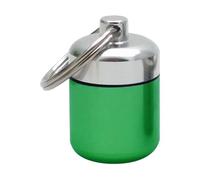 Pocket Pill Box - Keychain Metal Case, Portable Lightweight Organizer, Sponge Inner Protection, Easy Carry Design | For Campsite Hiking Business Trips