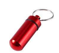 Pocket Pill Case Keychain - Small Pill Box Keychain | Pendant Metal Case with Keyring for Outdoor, Portable Pill Organizer Case Containers for Purses, Waterproof Metal Pill Holder for Outdoors