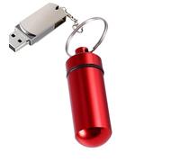 Pocket Pill Case Keychain - Travel Pill Box Keyring | Pocket Pill Box