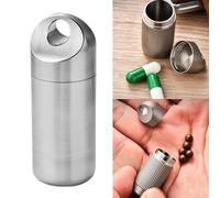 Pocket Pills Case Holder Waterproofs Metal Alloy Pills Box Outdoor Portable Seal Storage Bottles Enduring