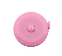 Pocket Plastic Round Tape Measure Tapeline Ruler Sewing Tool Mini 1.5m Gadget Band(Pink)