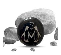 Pocket Positivity Penguin Pebble - Engraved Mini Keepsake Pebble Ornament | A small pocket sized penguin cuddle decoration, for birthday parties
