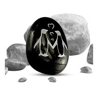 Pocket Positivity Penguin Pebble - Engraved Mini Keepsake Pebble Ornament | A small pocket sized penguin cuddle decoration, for birthday parties