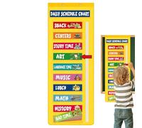 Pocket Poster for School Programming, Daily Visual Calendar for Children | Educational Tool Organization Learning Routine for Kindergarten School Education