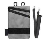 Pocket Pouch Zipper Money Pouch with Shoulder Strap | Change Purse for Card, Coin, Key, Pen, Flashlight, Small Tool Men light gray
