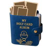 Pocket Prayer Card Organizer,with 20 Sleeves Portable Carrying Case Booklet,Faux Leather Holy Cards Organizer Book | for Men Women Personal Prayer Travel Home Retreat Family Gatherings