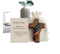 Pocket Prayer, Pocket Prayer Items with Flags Design, Handy Religious Prayer Items - For Consolation Faith Encouragement Christian Church Funeral Travel