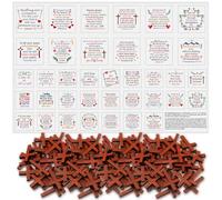 Pocket Prayer Quilt Panel Squares with Small Wooden Crosses Mini Scripture Pocket Prayer Quilt for Friend Family Religious Spiritual Gift Easter Reward Gift (Color Multi)