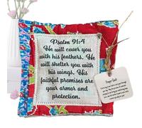 Pocket Prayer Quilt With Cross Inside, Scripture Squares, God Is Always By Your Side - Gifts for Yourself, Friend, Family