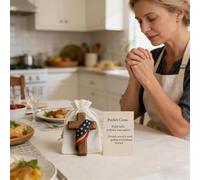 Pocket Prayers, Wooden Flag Design Crafts, with Flag Design Handheld Religious Decorations, Comfort Faith Encouragement, Grandparent, Christian, Church, Funeral, Travel