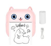 Pocket Printer,Inkless Printer | 800mAh Thermal Label Inkless Printer - Sticker Making Machine, Includes 1 Roll of Printing Paper, Ethic | Wireless Portable Phone Printer for Notes Journals Study Graphics Anatomical Diagrams Kids Students