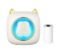 Pocket Printer Portable Thermal Printer BT Connection 203DPI for Picture Label DIY Handcraft List Meno Notes Journal Receipt Paper Instant Sticker with 16 Roll Thermal Paper 57x25mm