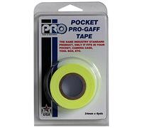 Pocket Pro-Gaff RS127RPYE25X5.4 25 mm x 5.4 m Fluorescent Matt Cloth Tape