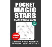 Pocket Puzzle Book: 400 Puzzles, Magic Stars, Great Math Puzzle Game, A Compact and Travel Puzzle Book, Pocket size 4x6 Inches.