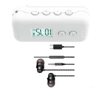 Pocket Radio ABS Body 3.5mm Headphone Jack(white) | for dsp chip technology, noise-free signal, for hd LCD screen, time display, for battery status indicator
