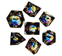 Pocket Resin Dice Set, Polyhedral Dice Set | Board Game Resin Dice Set - Multifunctional Dice Set, Role Playing Table Game Dice for Home, Desktop Table, Party, Family Reunion