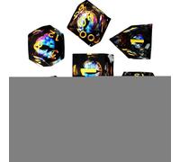 Pocket Resin Dice Set,Polyhedral Dice Set - Small 7X Portable Table,Multifunctional Kit,Small Polyhedral for Home Desk Table
