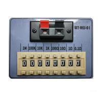 Pocket resistance box WYRES01 with dial control, adjustable resistance for electronics measurement and circuit testing applications