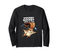 Pocket Rocket with A Tail Sugar Glider Lover Long Sleeve T-Shirt