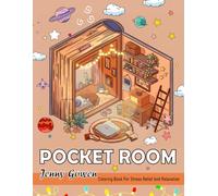 Pocket Room: Adult Coloring Book - Features Tiny, Beautiful Illustrations Of Miniature And Cozy Rooms, for Relaxation and Stress Relieving